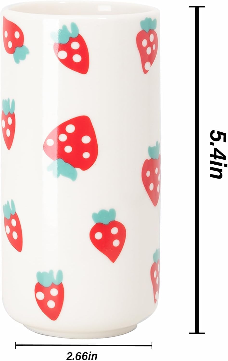 Ceramic Vase-Unique Aesthetic Design for Funky Flower Decor-Perfect Summer Fruit Theme