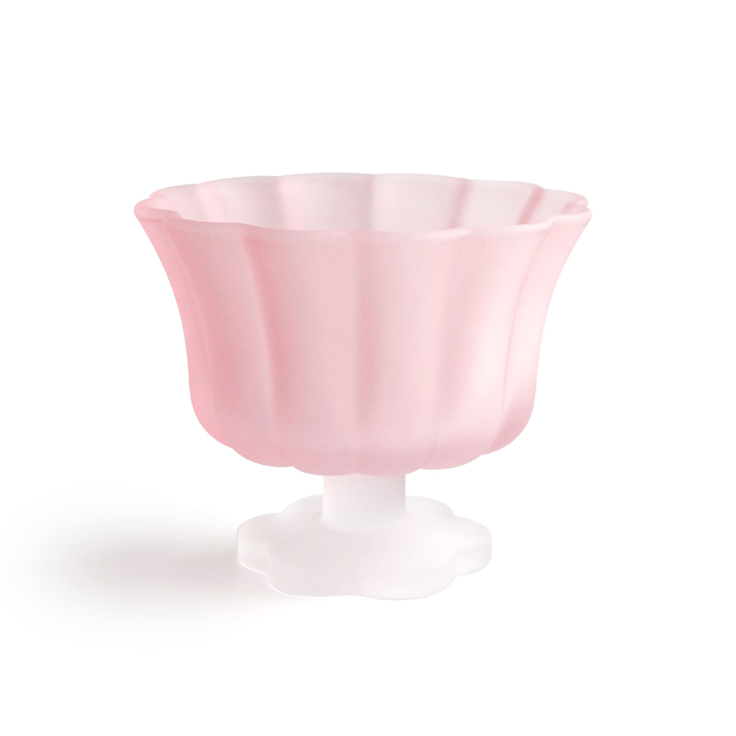 Matte Gradient Finish Glass Dessert Bowl with Heavy Base, 240ml (8.1oz)