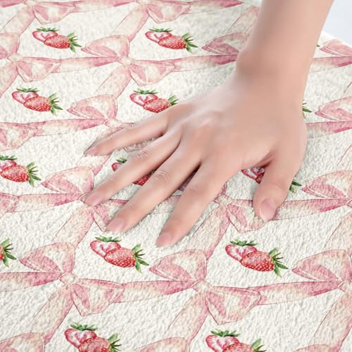 Kawaii Ribbon Bow 20"X32" Bath Mat Non Slip