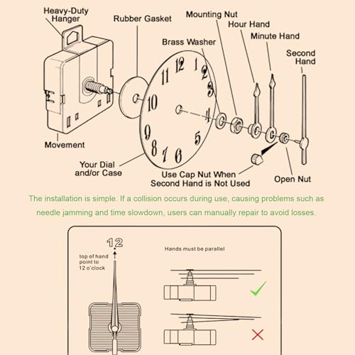 Wall Clocks Battery Operated - 12 inch Silent Non Ticking Modern