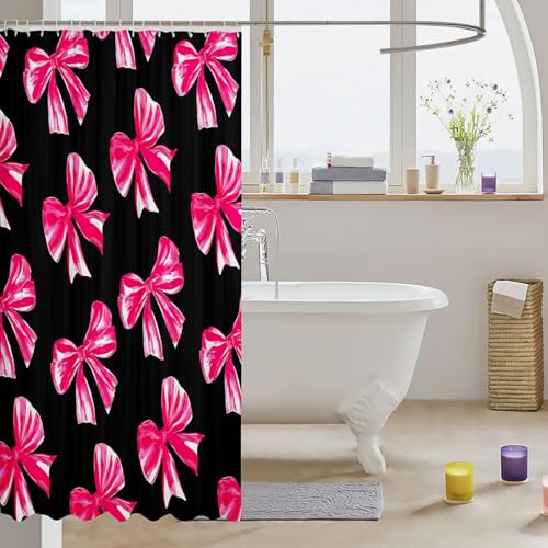 Kawaii Ribbon Bow 72" Wx72 L Shower Curtain