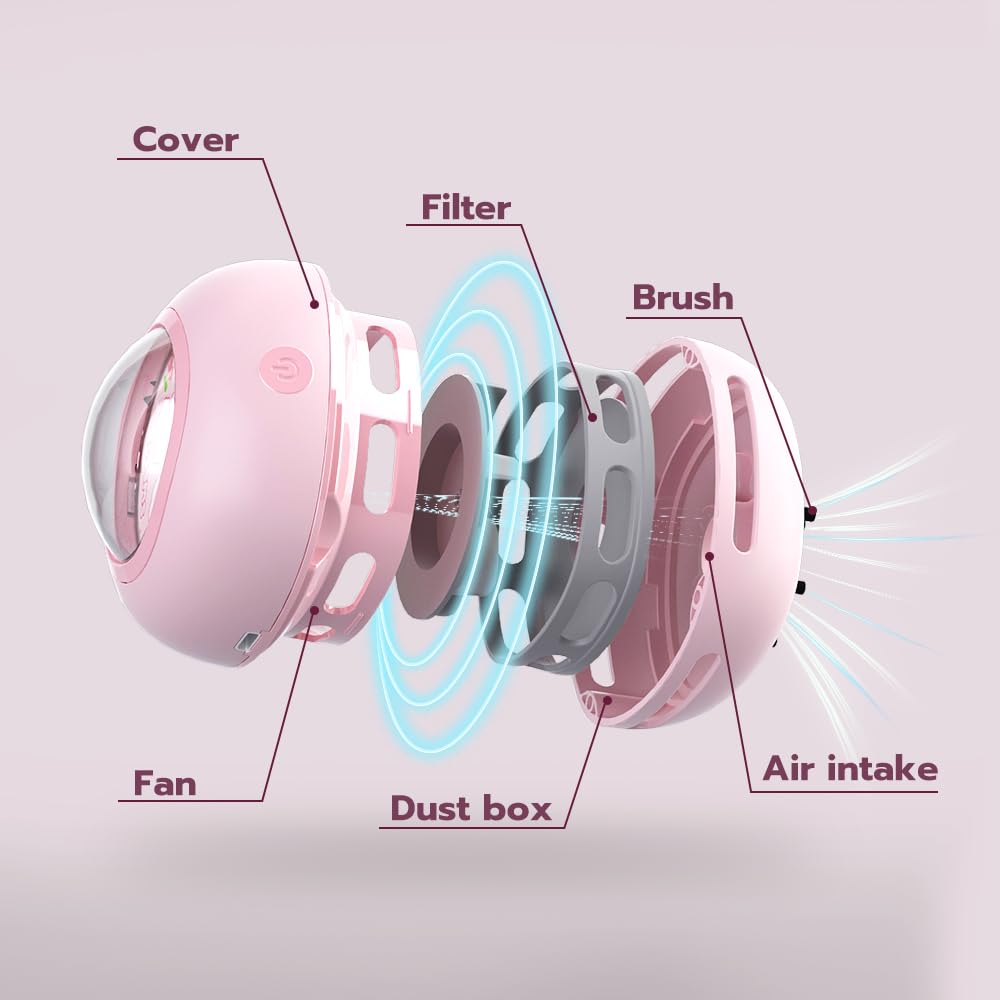 Desktop Vacuum Cleaner, Mini Table dust Sweeper Energy Saving, High Endurance up to 400 mins, 360º Rotatable Design for Keyboard/Home/School/Office