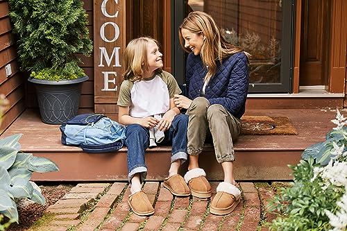 Women's Fireside Melton Genuine Shearling Shearling Platform Slippers Scuff