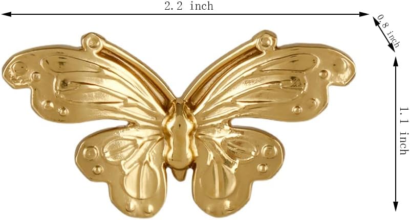 Gold 4 Pack Brass Knobs for Dresser, Drawers and Cabinet Decorative