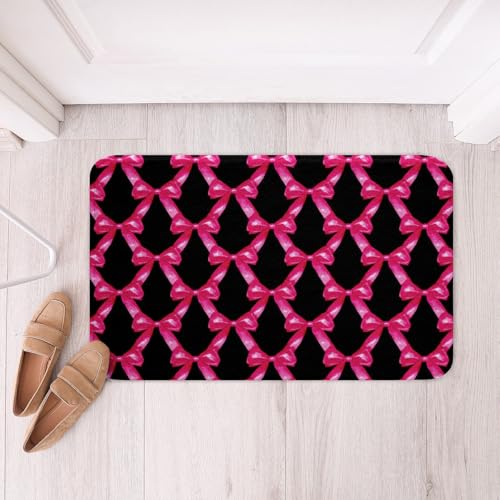 Kawaii Ribbon Bow 20"X32" Bath Mat Non Slip