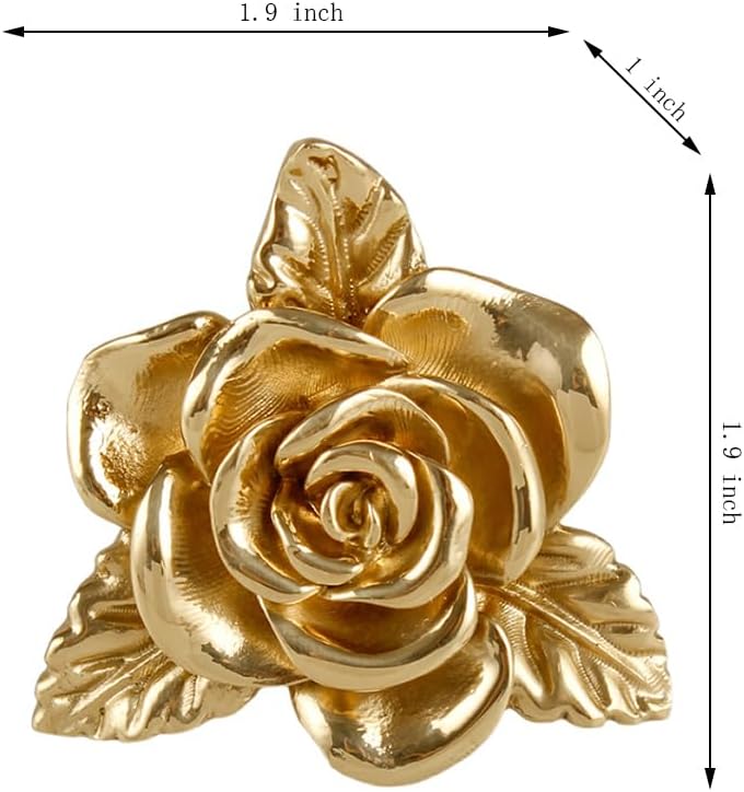 Gold 4 Pack Brass Knobs for Dresser, Drawers and Cabinet Decorative