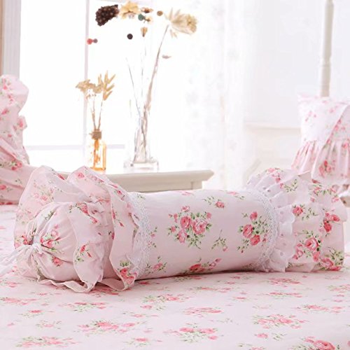 Floral Ruffle Design Throw Pillow Sham Cushion Heart Decoration Pillow Shaped Sofa Bed Throw Pillows