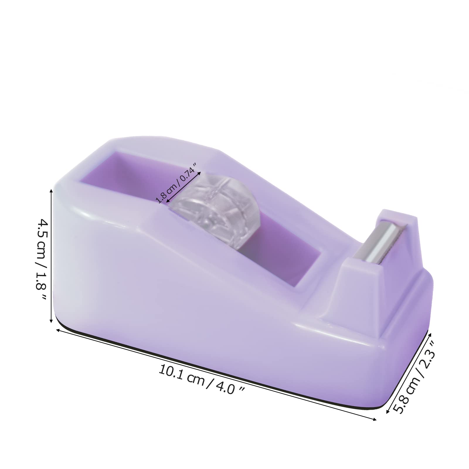 Desktop Tape Dispenser Adhesive Roll Holder with Weighted Nonskid Base, 1Pcs (Tape not Included)