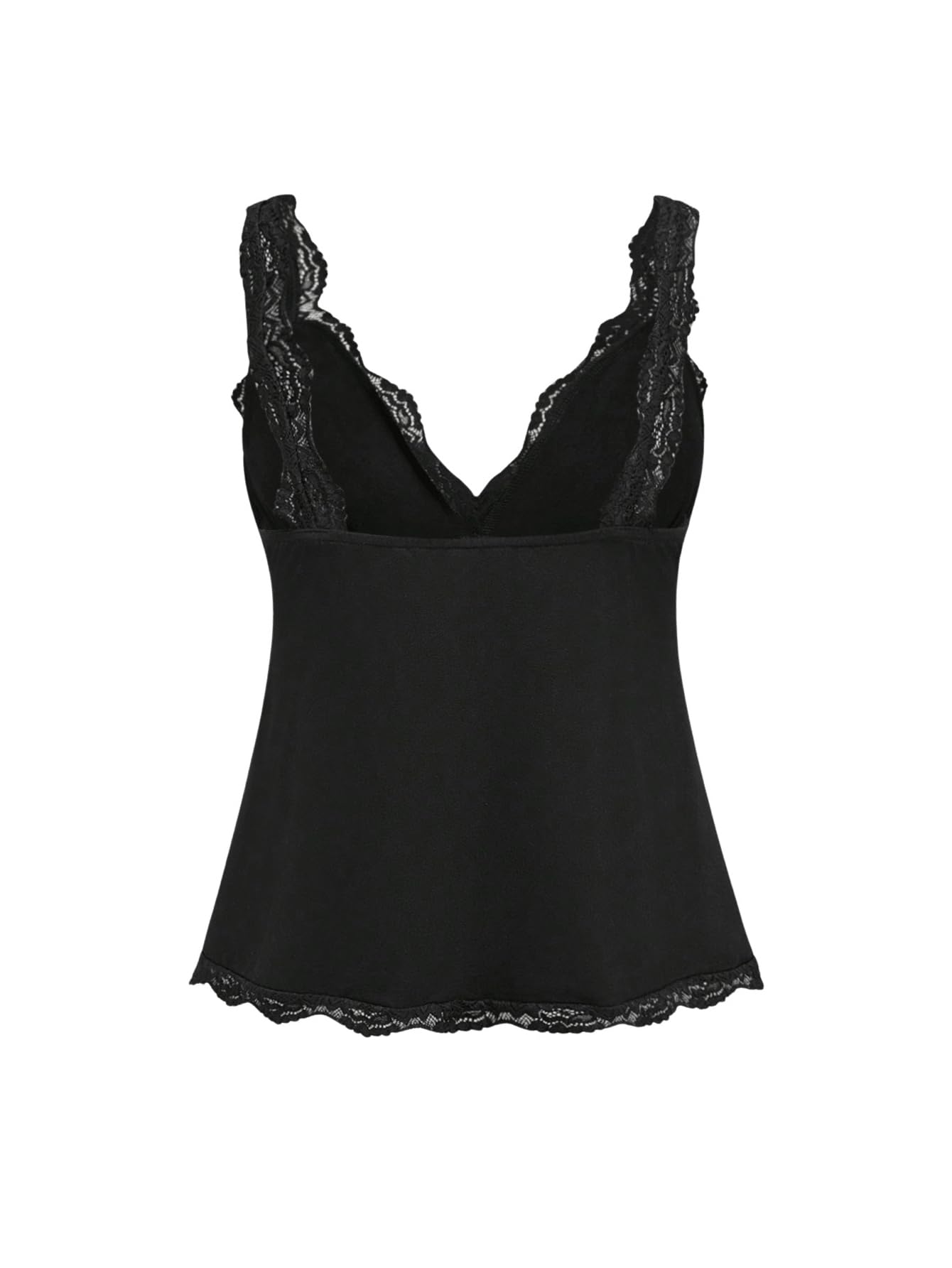 Women's Coquette Tank Tops Y2K Lace Trim Crop Top Bowknot Deep V Neck Sleeveless Camisole Blouse