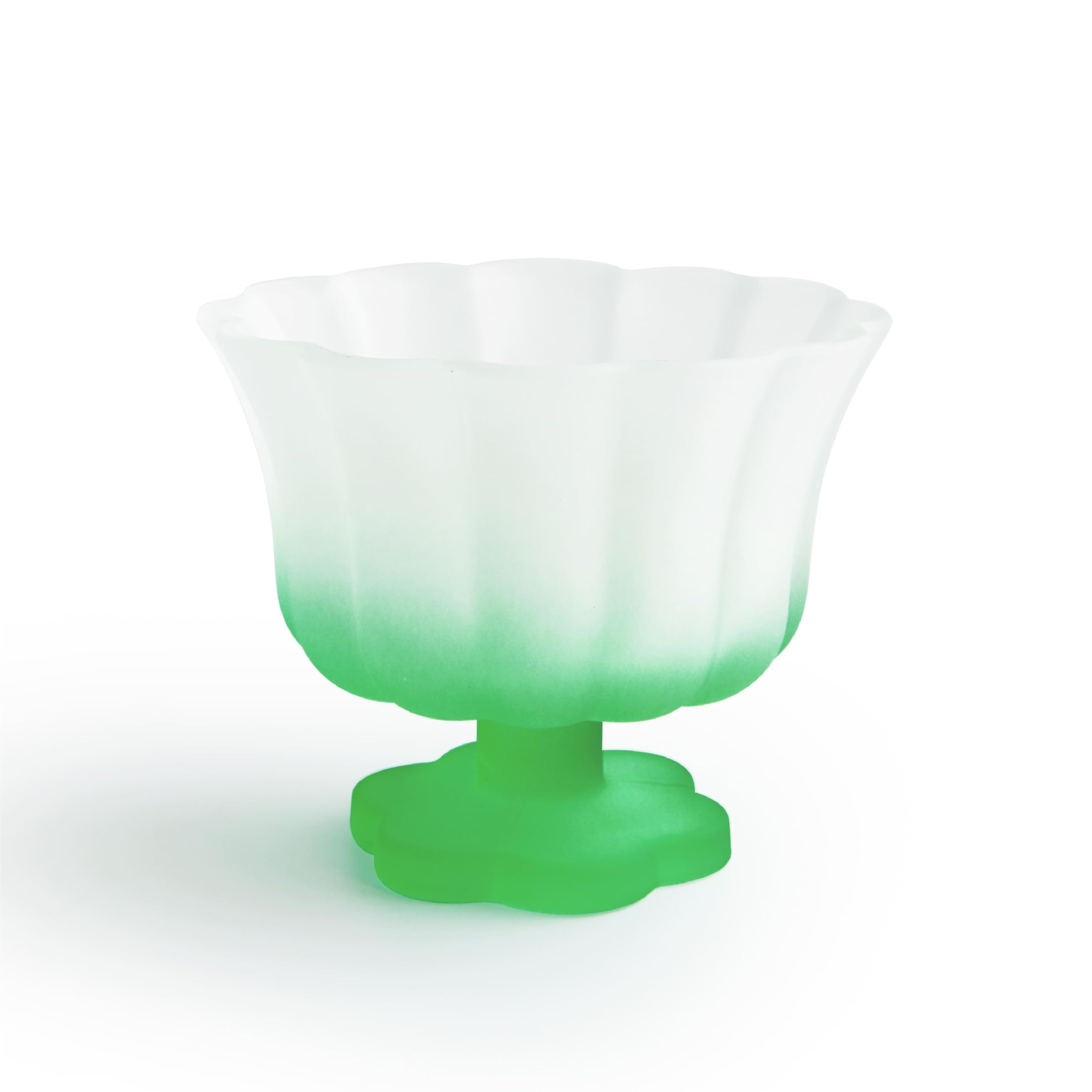 Matte Gradient Finish Glass Dessert Bowl with Heavy Base, 240ml (8.1oz)