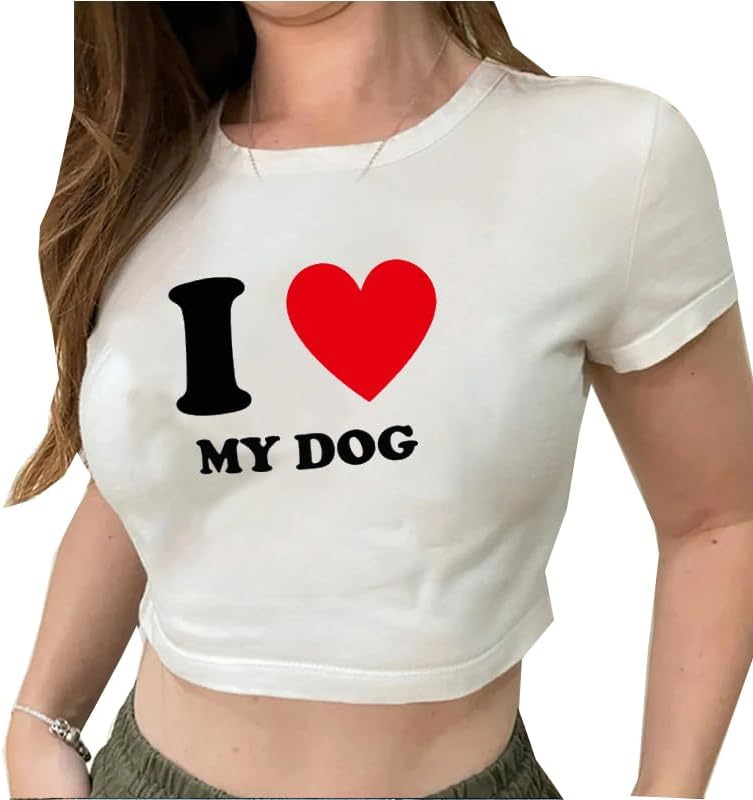 Girls Baby Tees Y2k Funny Graphic Short Sleeve Y2K Short Sleeve Graphic Crop Tops