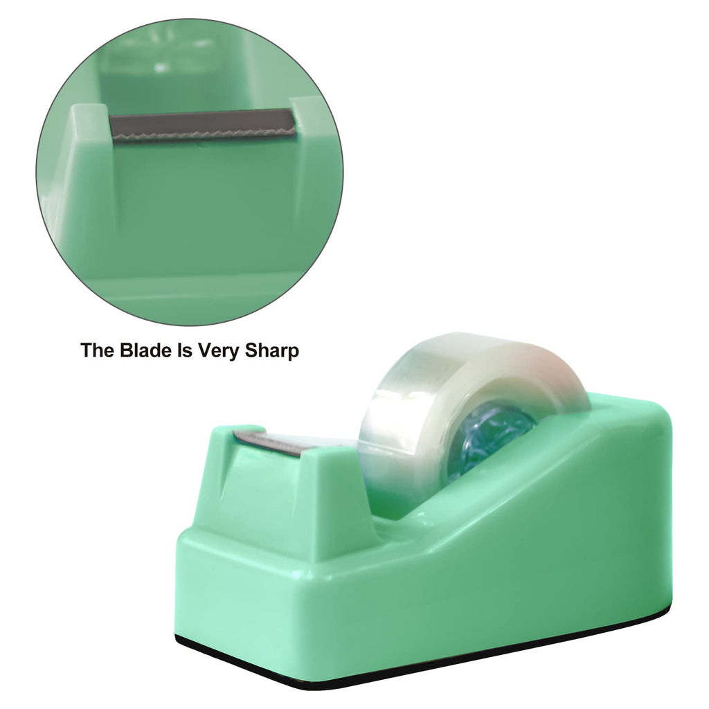 Desktop Tape Dispenser Adhesive Roll Holder with Weighted Nonskid Base, 1Pcs (Tape not Included)