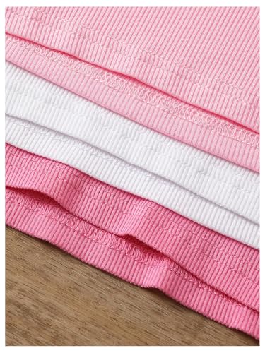 Women's Plus Size 3 Pack Coquette Bow Top Crew Neck Sleeveless Crop Tank Tops