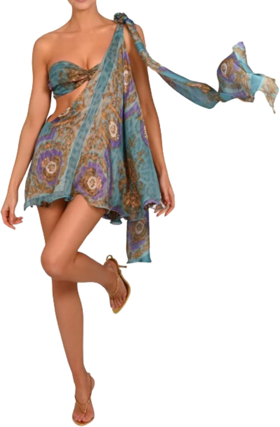 One Shoulder Dress for Women Sexy Satin Dress Sleeveless Backless Pleated