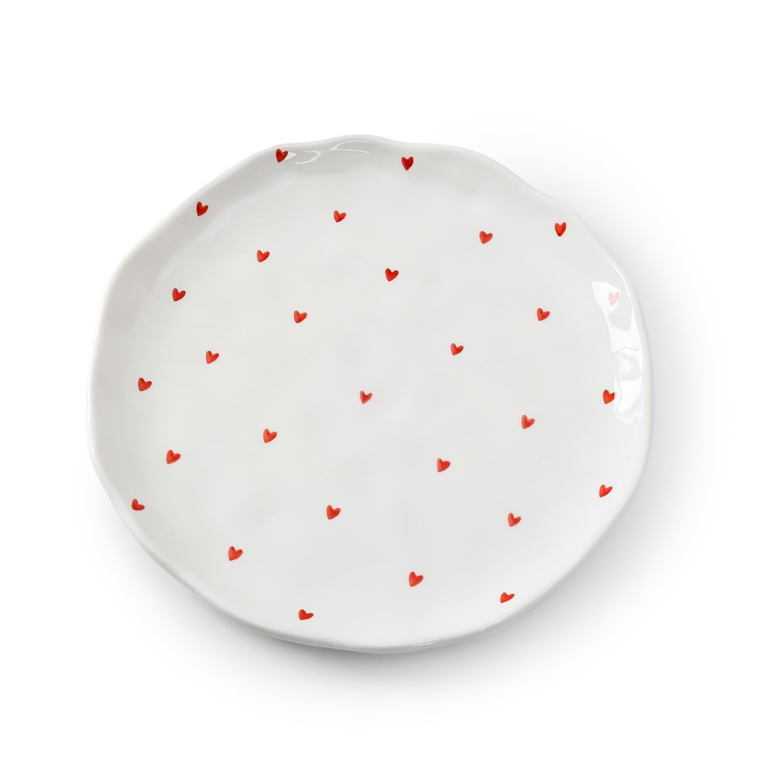 Ceramic Dinner Plates, 8" Modern Rustic Appetizer Plate