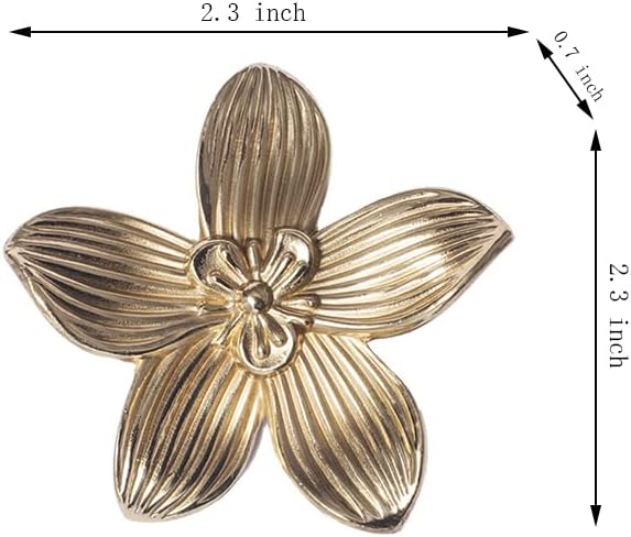 Gold 4 Pack Brass Knobs for Dresser, Drawers and Cabinet Decorative