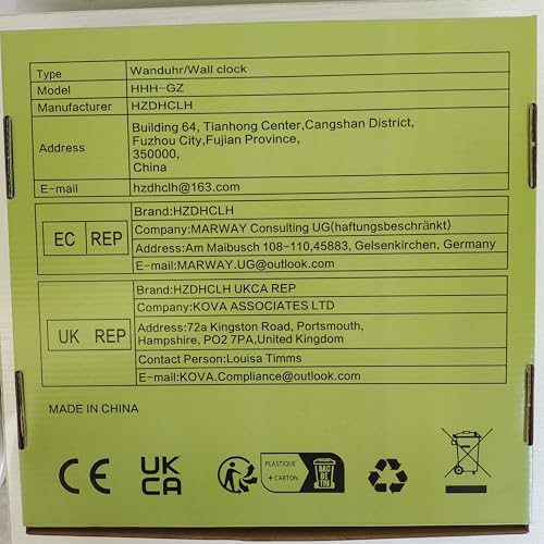 Wall Clocks Battery Operated - 12 inch Silent Non Ticking Modern