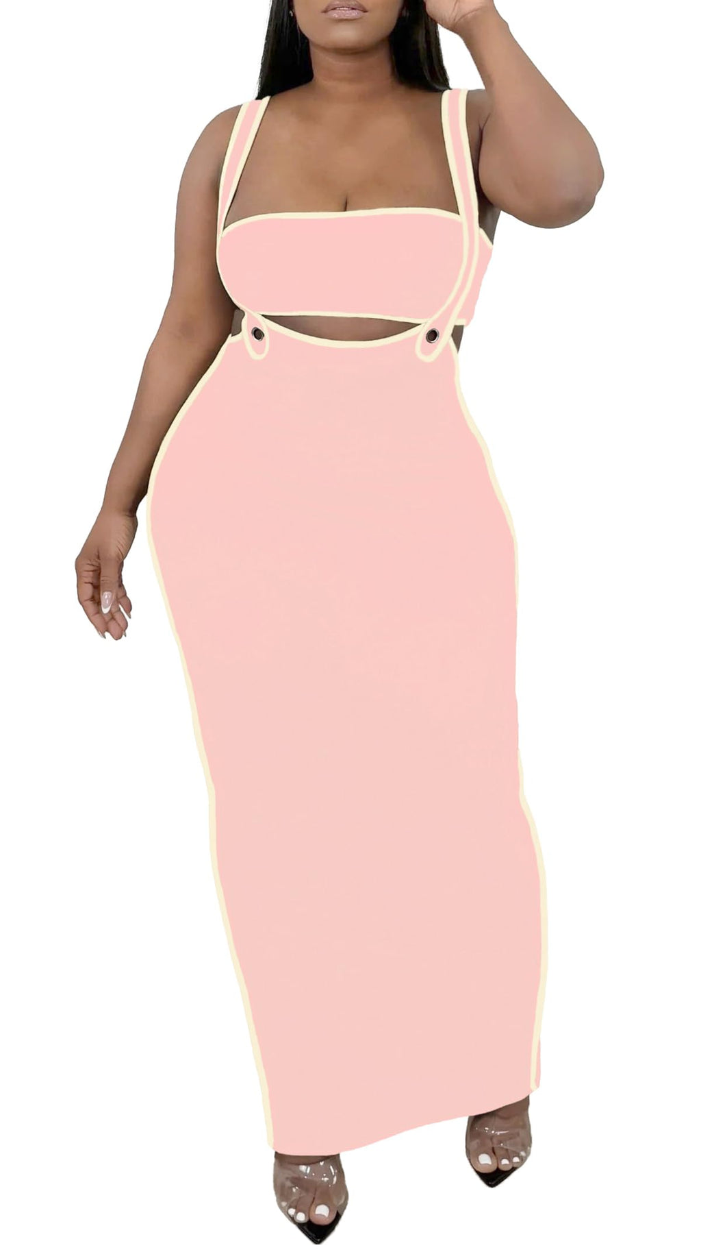 Women 2 Piece Outfits for Women Summer Tube Crop Tops Sexy Bodycon Dresses Maxi Skirt Sets Vacation Jumpsuits Club Outfits