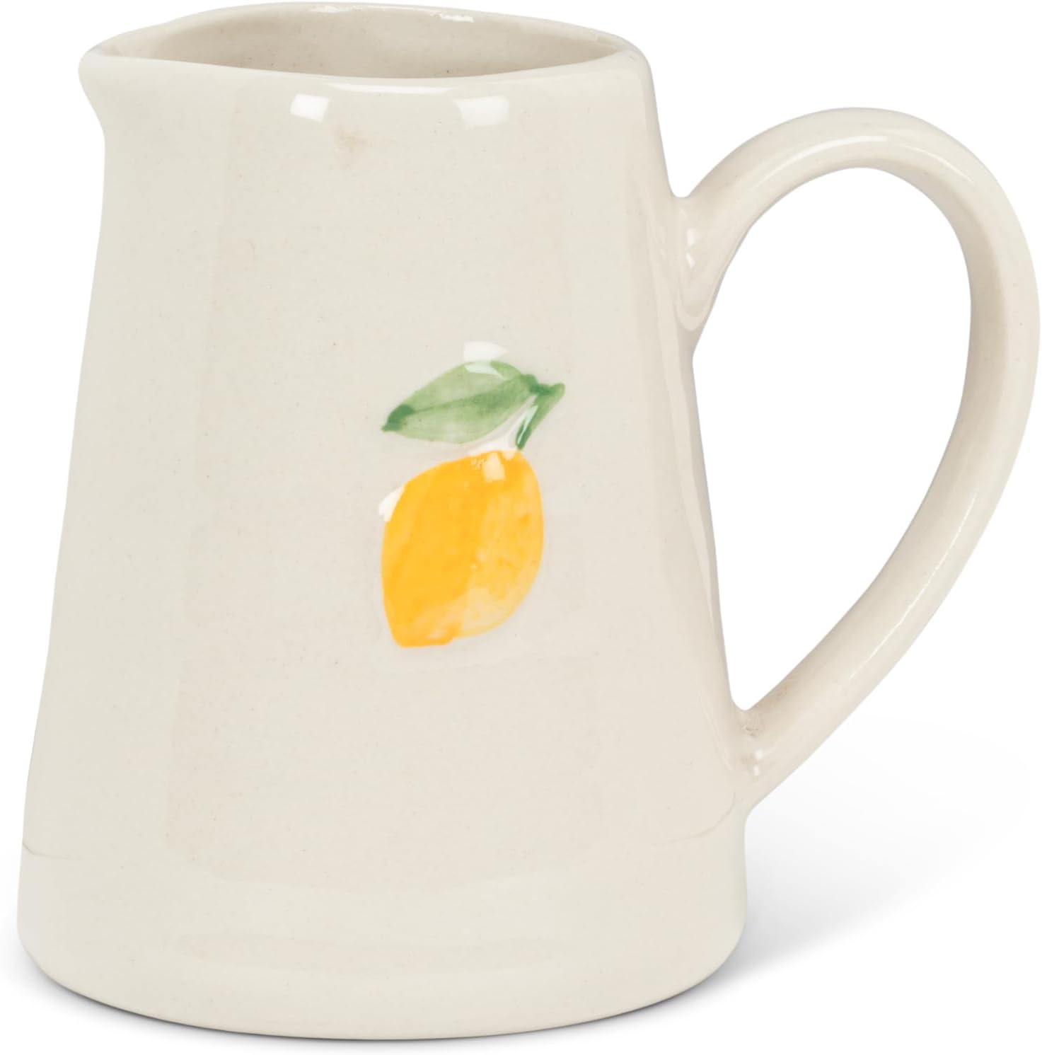 Lemon Mini Jug, 5-Ounce, Stoneware, Ivory/Yellow