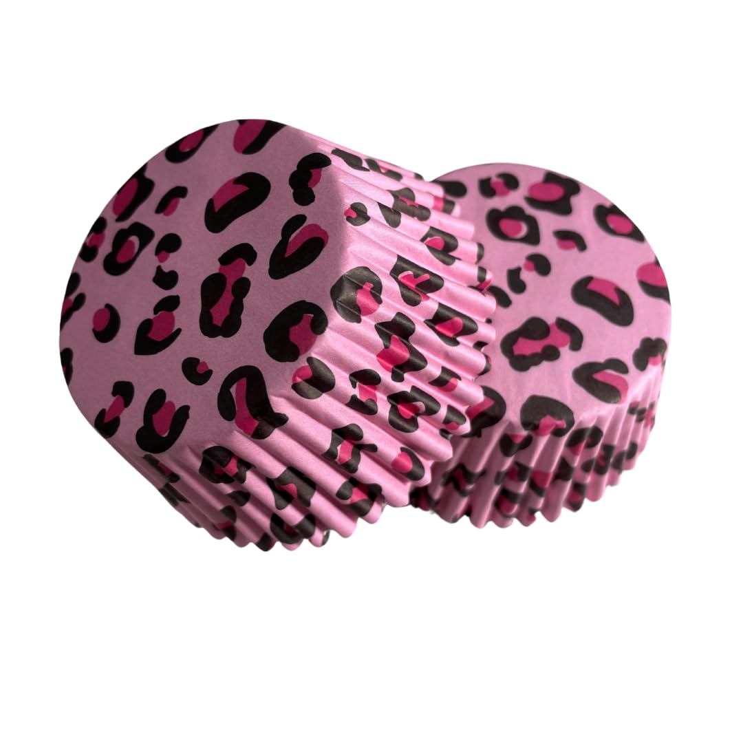 Leopard Animal Print Cupcake Liners Liner Wrappers Leopard Baking Cups Wild One Toppers Wrappers Decorations Decor Papers 100 Count