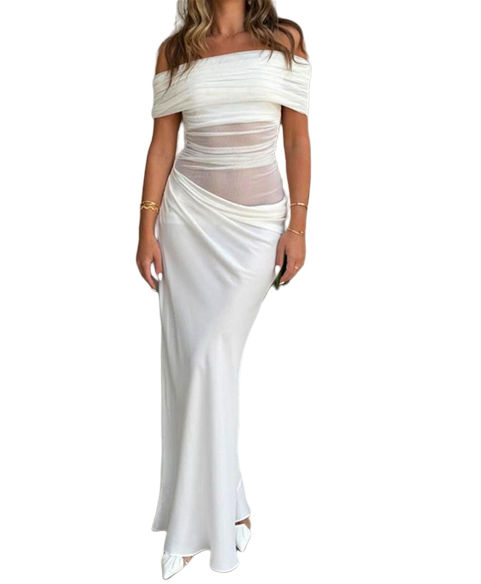 Women Sexy Hollow Out Maxi Dress Sleeveless Backless Lace Pachwork Bodycon Long Dress Y2k Dress