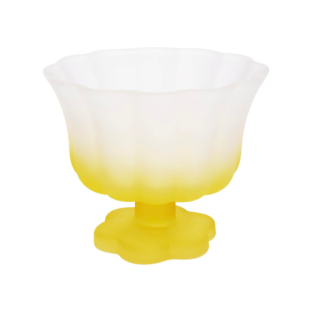 Matte Gradient Finish Glass Dessert Bowl with Heavy Base, 240ml (8.1oz)