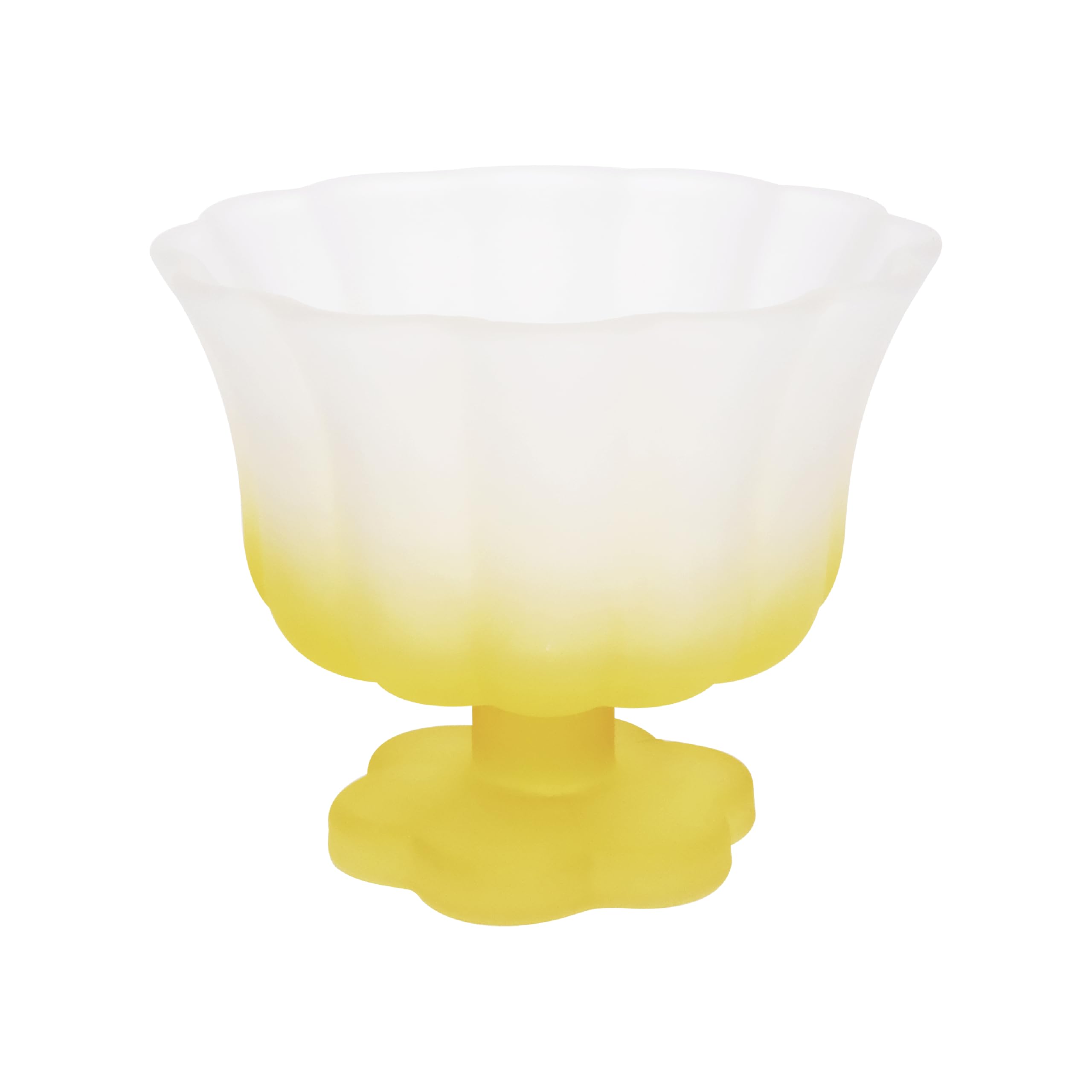 Matte Gradient Finish Glass Dessert Bowl with Heavy Base, 240ml (8.1oz)