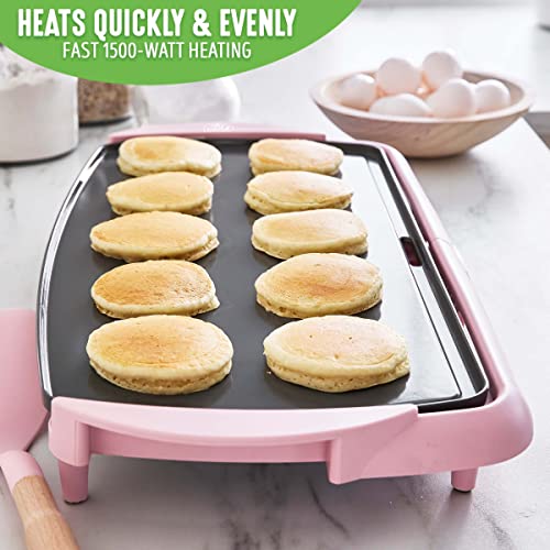 Extra Large 20â€?Electric Griddle, Non-Toxic PFAS & PFOA-Free Ceramic Nonstick, Temperature Control, Quick Even Heating, Removable Drip Tray, Pancakes, Eggs, Sausage, Easy Clean