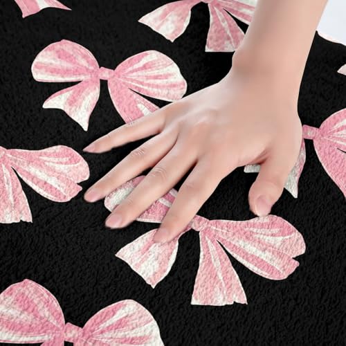 Kawaii Ribbon Bow 20"X32" Bath Mat Non Slip