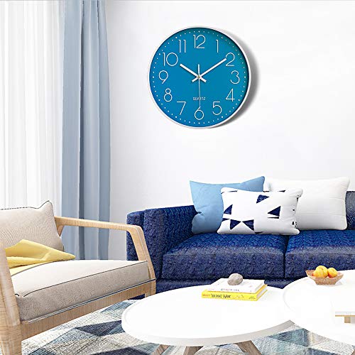 Wall Clocks Battery Operated - 12 inch Silent Non Ticking Modern