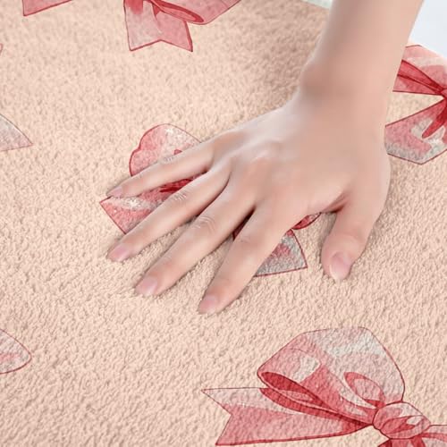 Kawaii Ribbon Bow 20"X32" Bath Mat Non Slip