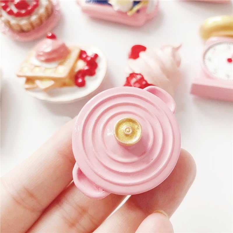 Cute Pink Aesthetics Kitchen Refrigerator Magnets â€?Strong Magnetic Hand-Painted Decor, Eco-Resin Magnets for Fridge