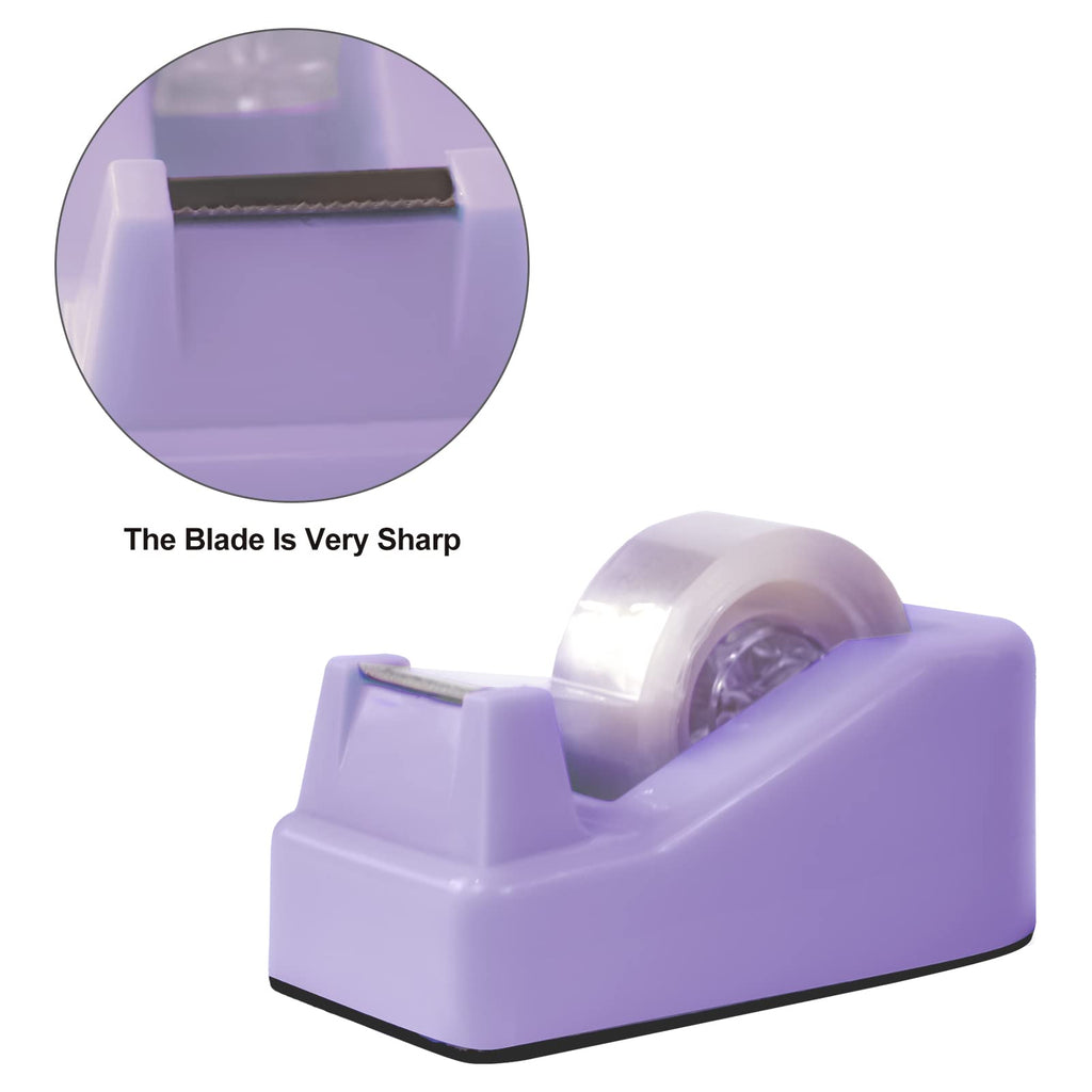 Desktop Tape Dispenser Adhesive Roll Holder with Weighted Nonskid Base, 1Pcs (Tape not Included)