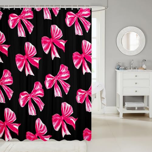Kawaii Ribbon Bow 72" Wx72 L Shower Curtain