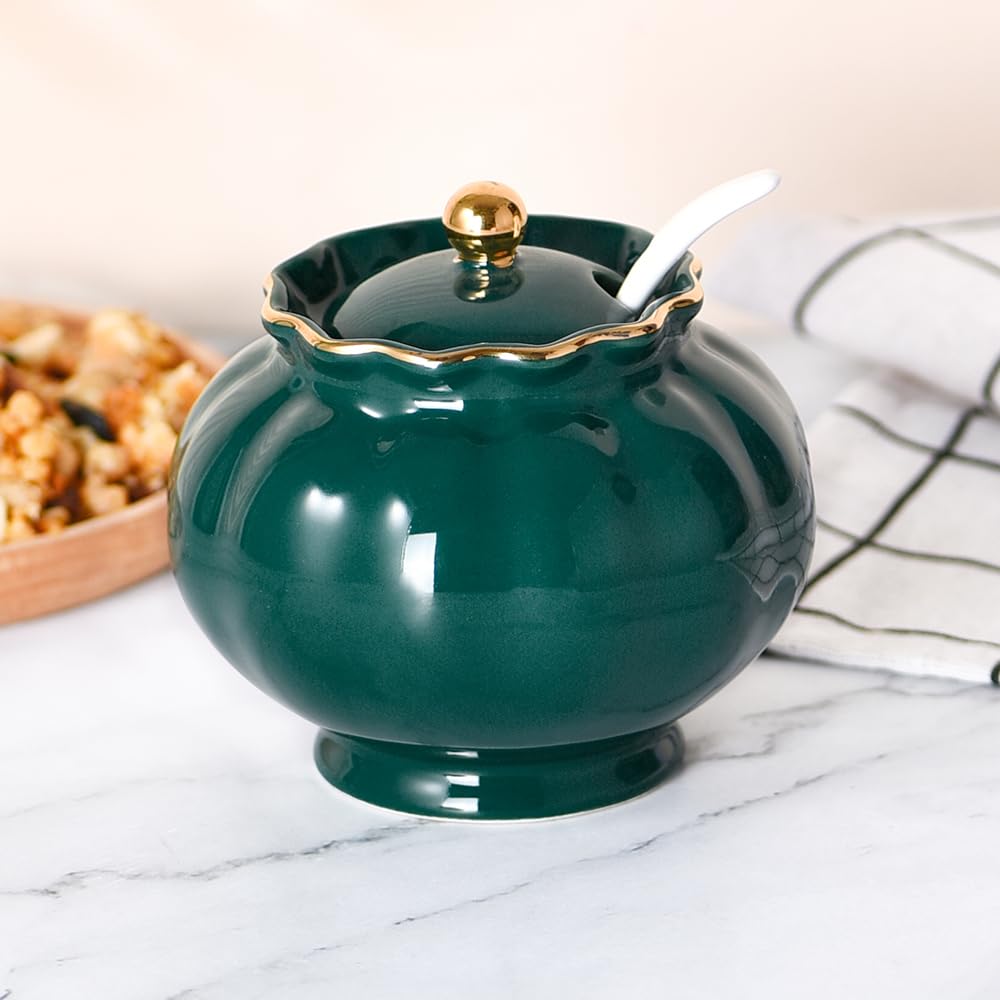 Porcelain Spice Bowl, 9oz Sugar Jar