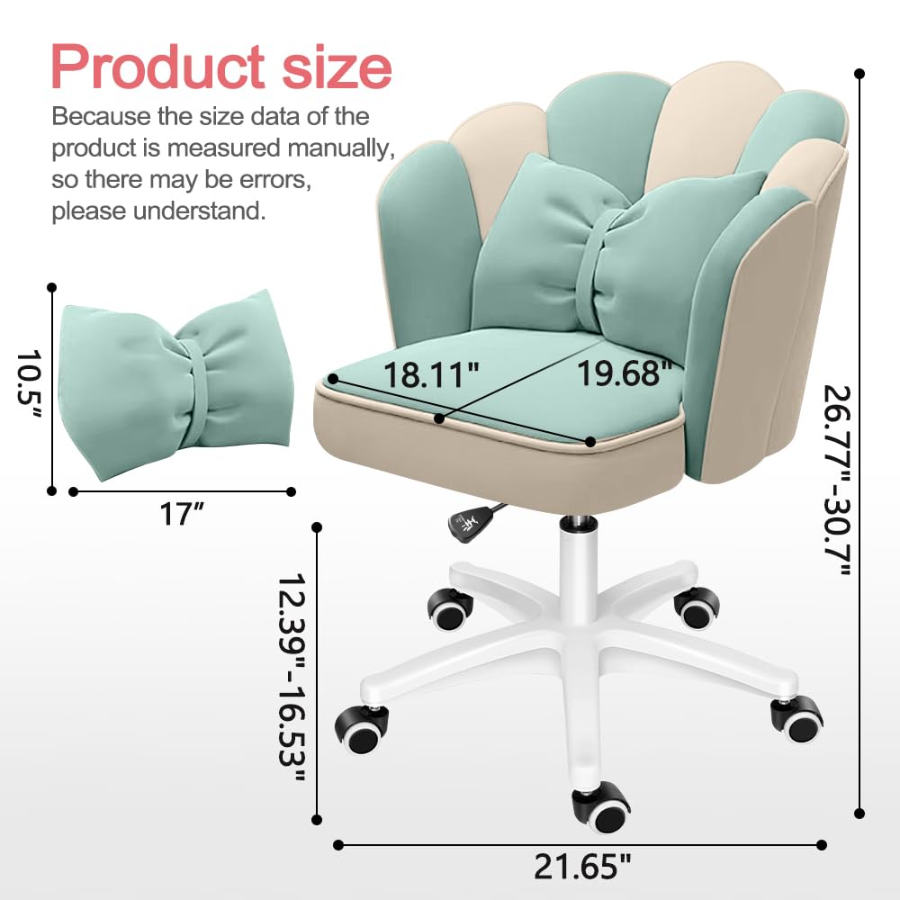 Cute Petal Desk Chair, Modern Fabric Home Butterfly Height Adjustable Chair