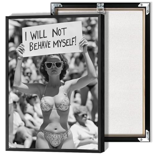 Vintage Feminine Poster Wall Art Funky Unique Home Decor