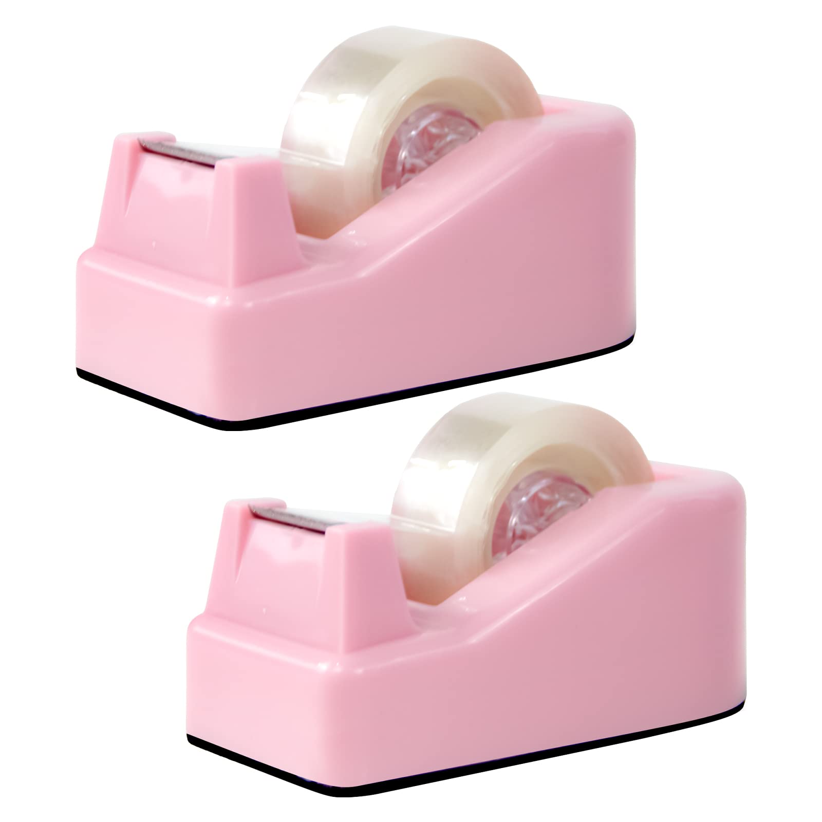 Desktop Tape Dispenser Adhesive Roll Holder with Weighted Nonskid Base, 1Pcs (Tape not Included)