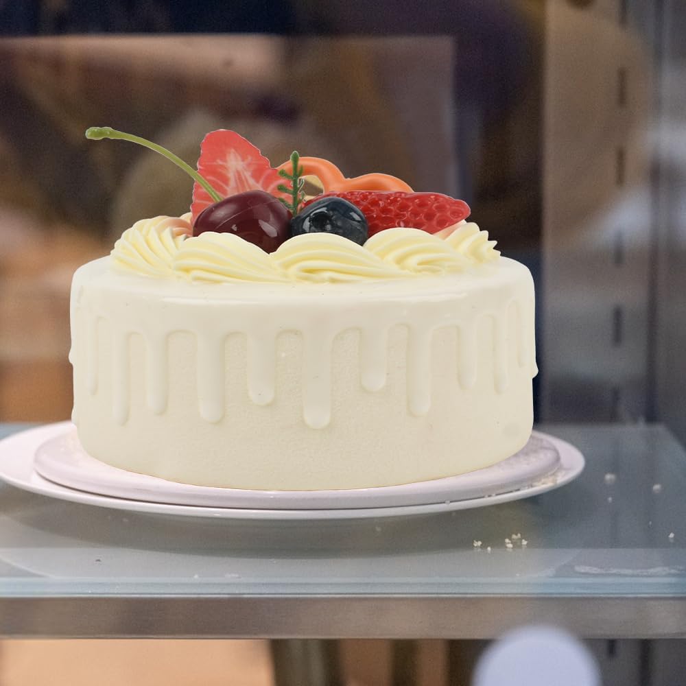 Fake Cake Dessert Artificial Cake with Strawberry Cherries Fake Cupcake Faux Food Model Realistic Fake for Home Kitchen Decoration Display Photography Props