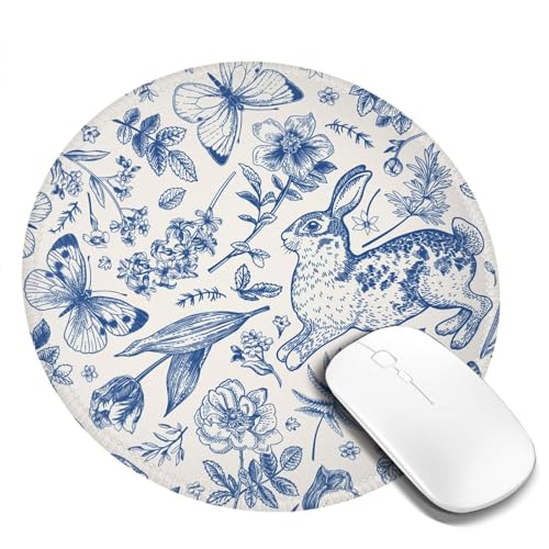 Round Mouse Pad Desk Top - Stitched Edges 8 X 8 Inch