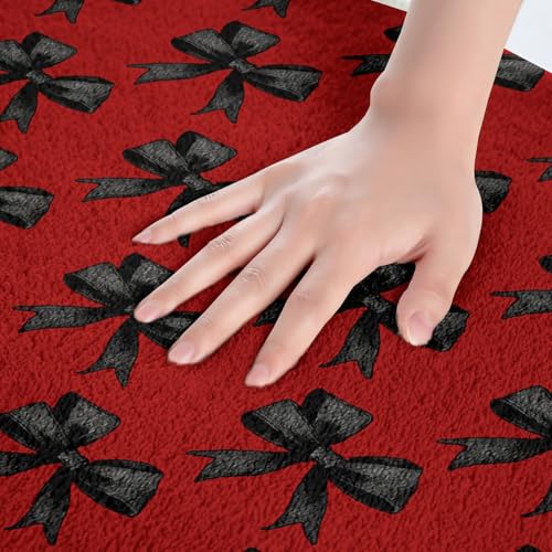Kawaii Ribbon Bow 20"X32" Bath Mat Non Slip