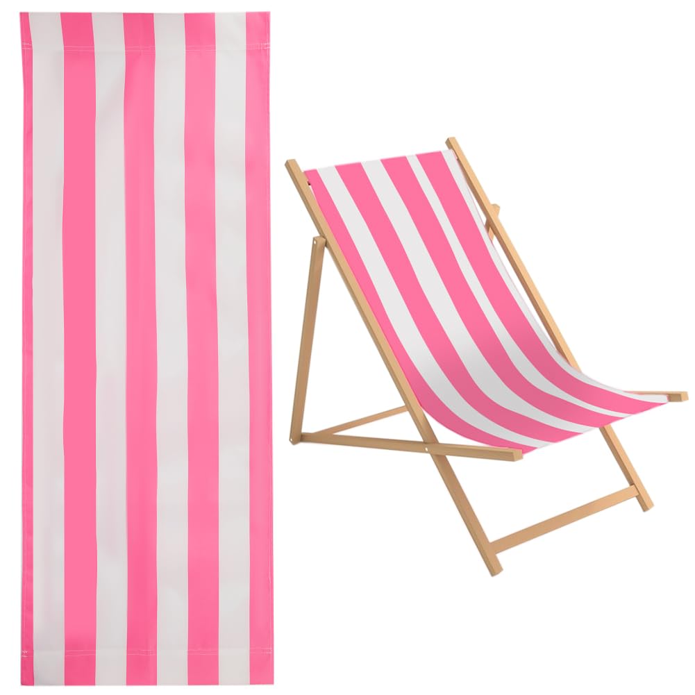 Cute 1pcs Beach Sling Chair Replacement Lawn Chair Webbing Chair Oxford Cloth 435 * 1165mm Outdoor Patio Foldable Chaise Lounge Chair Fabric