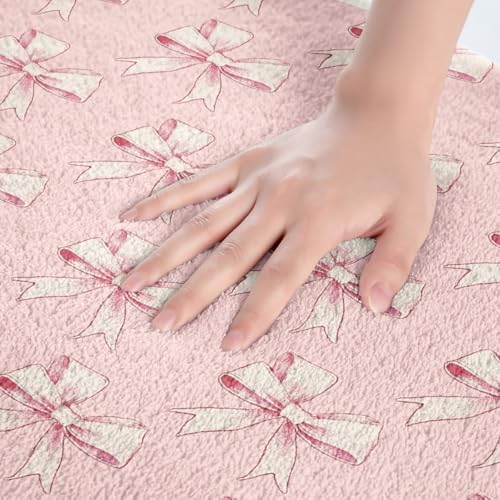 Kawaii Ribbon Bow 20"X32" Bath Mat Non Slip