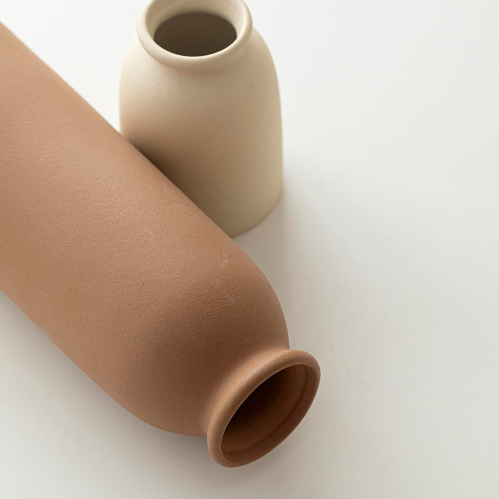 Tall Decorative Ceramic Vase Set, 3 Pieces