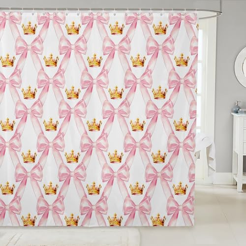 Kawaii Ribbon Bow 72" Wx72 L Shower Curtain