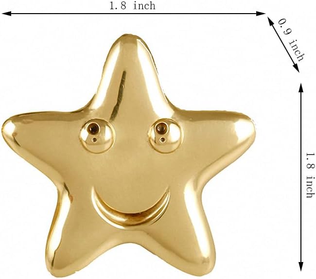 Gold 4 Pack Brass Knobs for Dresser, Drawers and Cabinet Decorative