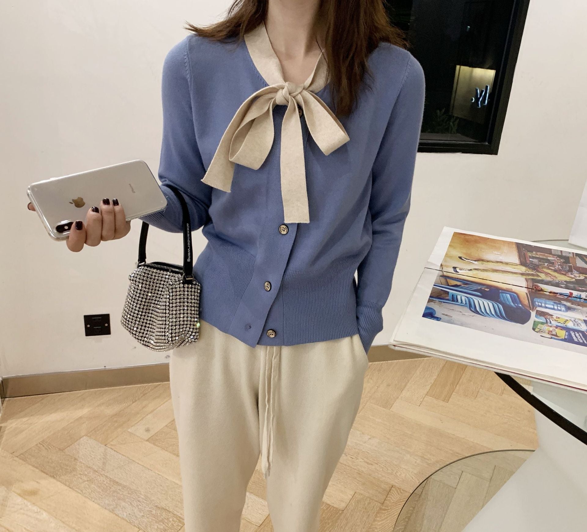 Women's Bow Knit Top