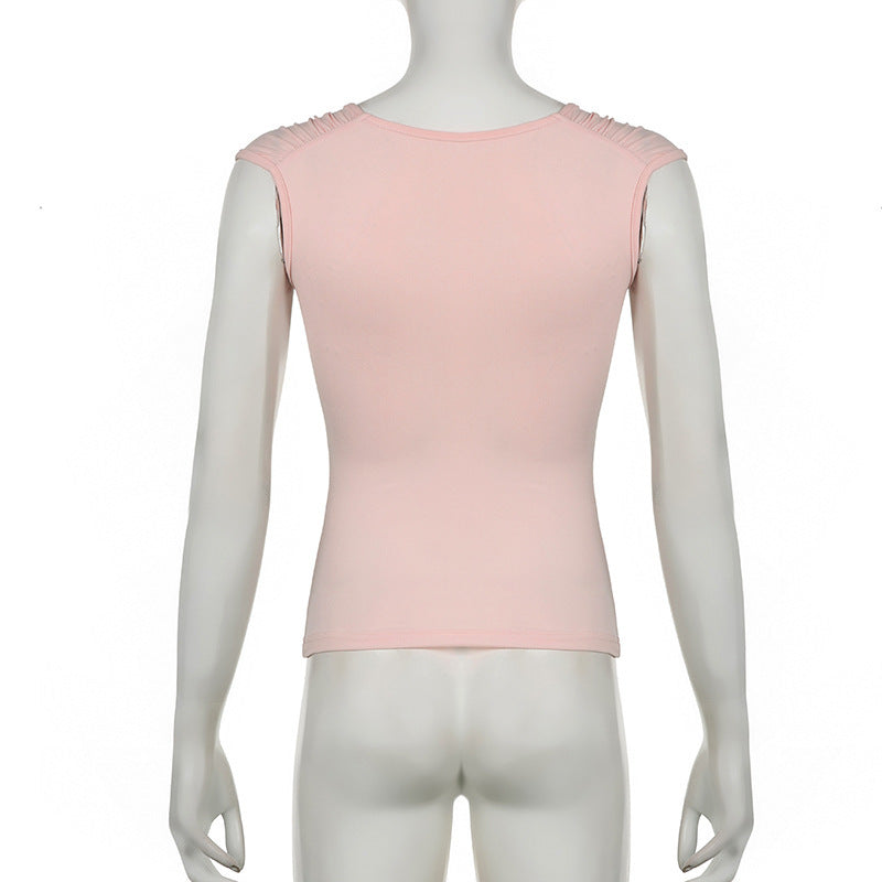 Cute Girl Bow Short Sleeve