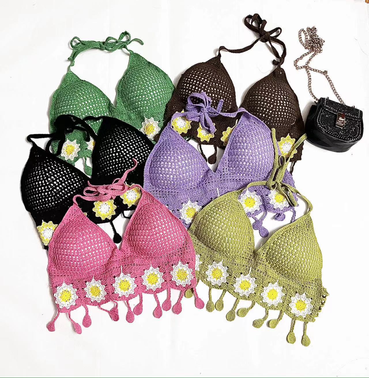 Vacation Style Woven Cutout Sling Slimming Shorts Suit