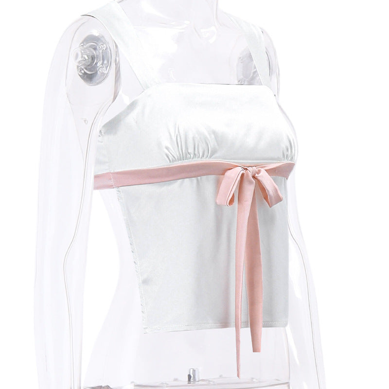 Women Bow Bandage Backless Camisole